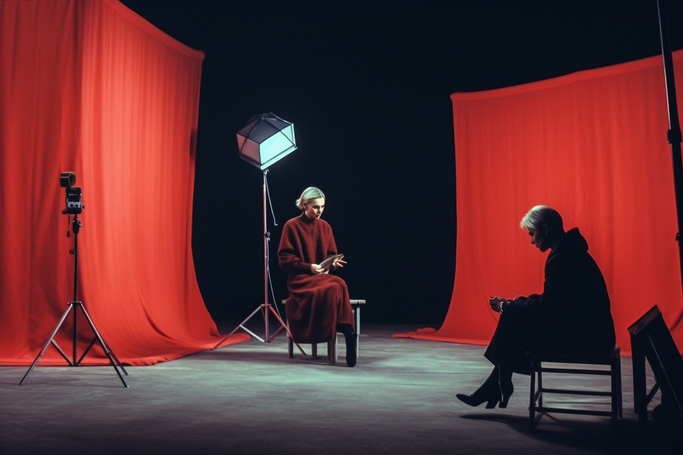 twee vrouwen in de studio voor een wervingsvideo