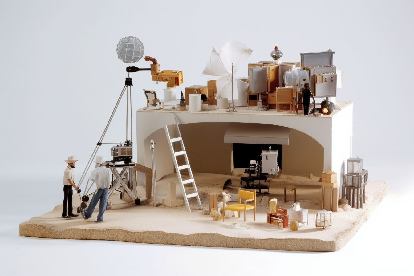 Filmset abstracte miniatuur voorstelling